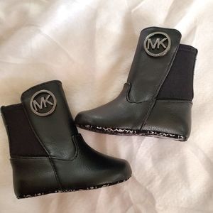 MICHAEL KORS Baby Girl Black Boots, Size 1